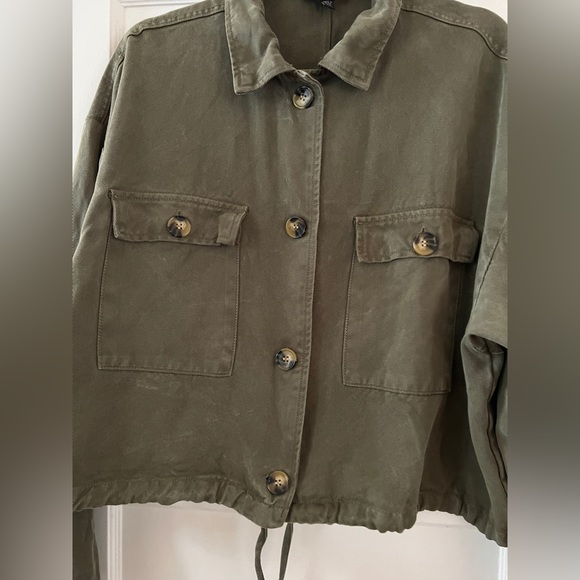 Velvet Heart Elvera Jacket Army Green crop swing cropped utility jacket shacket - Picture 7 of 16